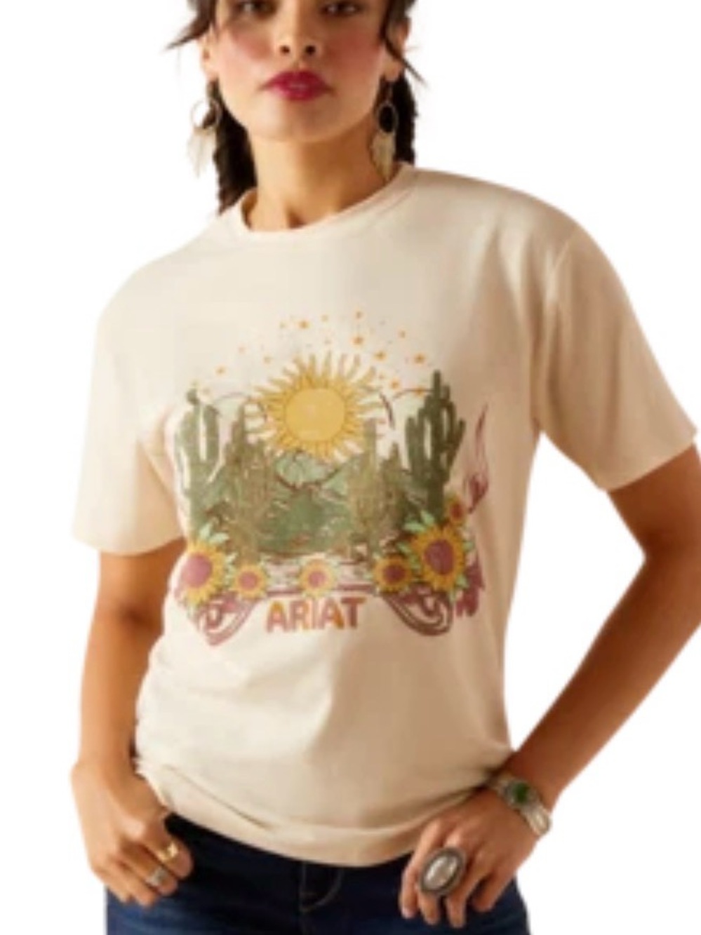 Ariat Cream Short-Sleeve Desert Sun Graphic Tee